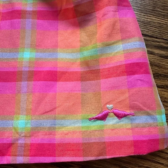 Lilybird Girls Pink Multicolor Plaid Ruffle Strap Bow Back Dress Size 2 - Picture 4 of 4